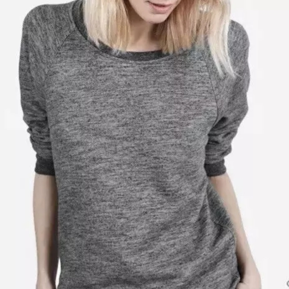 Everlane Gray Raglan Sweatshirt